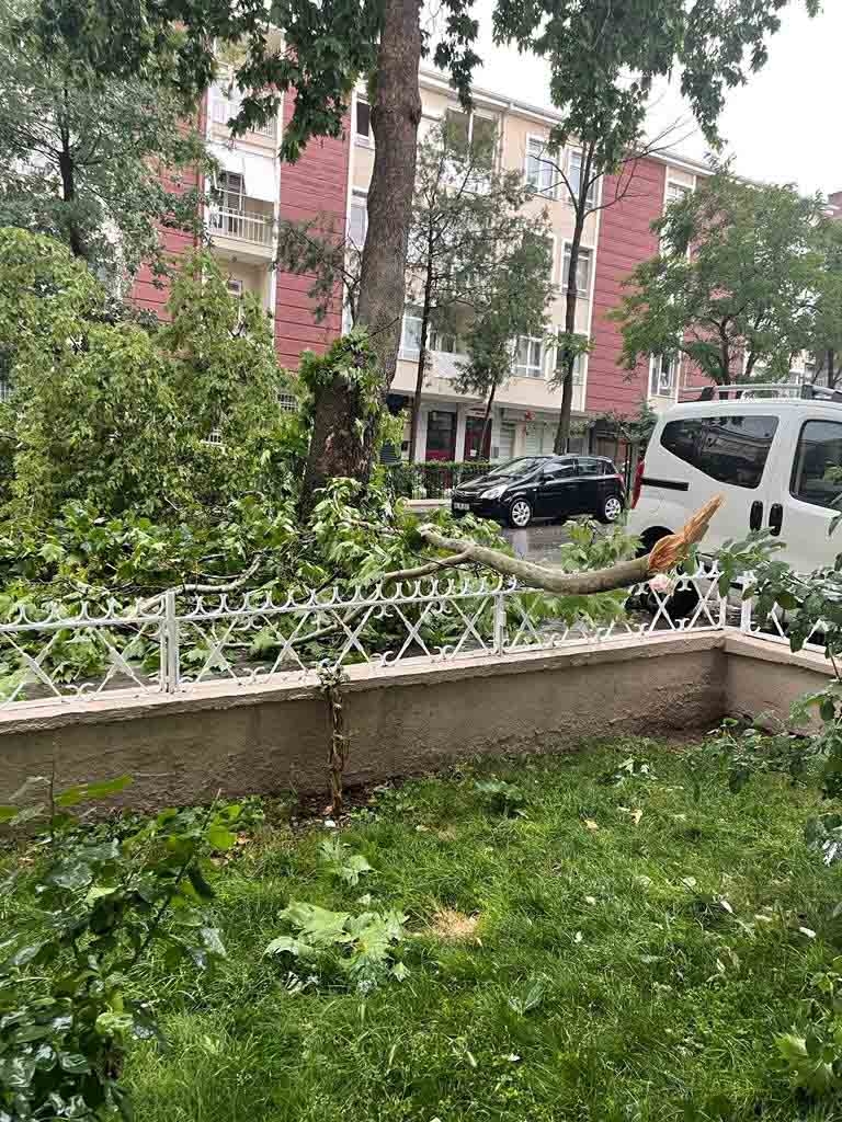 Ankara'yı sağanak vurdu, çatılar uçtu, ağaçlar devrildi: Sele kapılan bi 7