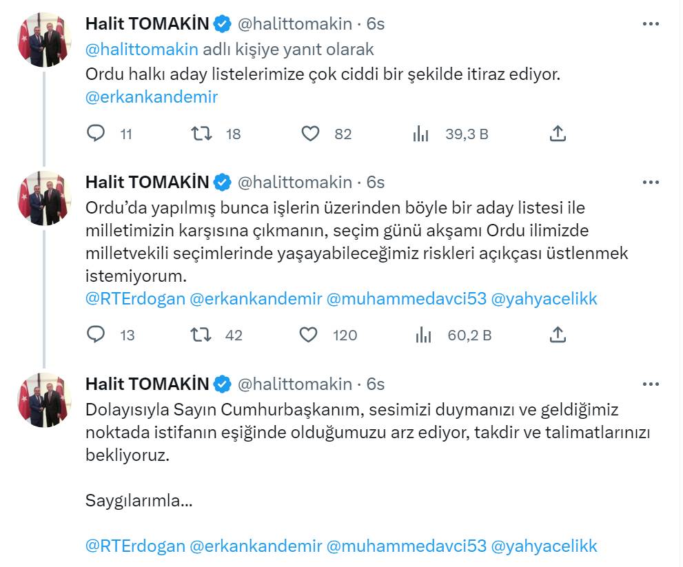 AK Parti İl Başkanı Twitter'dan isyan etti! 6