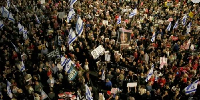 İsrailliler Netanyahu'ya Karşı Sokaklarda 1