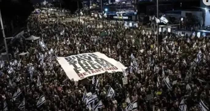 İsrailliler Netanyahu'ya Karşı Sokaklarda 3