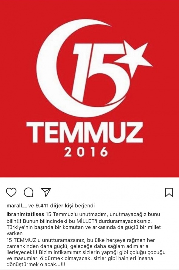 Ünlüler '15 Temmuz'u unutmadı 12