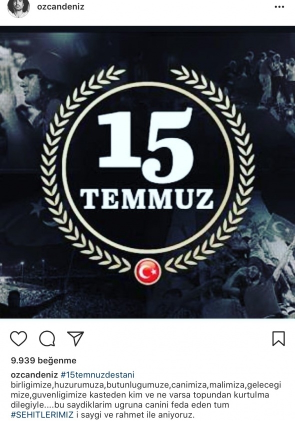 Ünlüler '15 Temmuz'u unutmadı 14