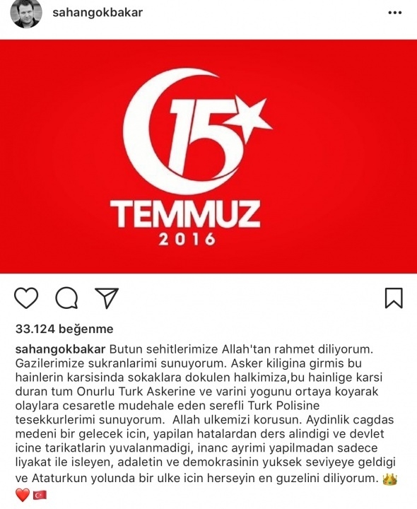 Ünlüler '15 Temmuz'u unutmadı 15