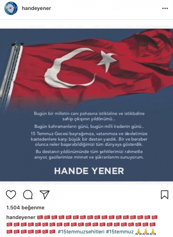 Ünlüler '15 Temmuz'u unutmadı 2