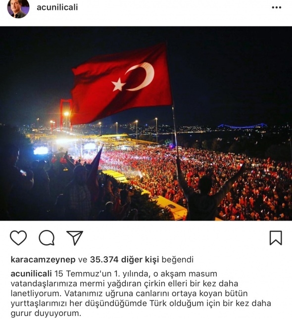 Ünlüler '15 Temmuz'u unutmadı 8