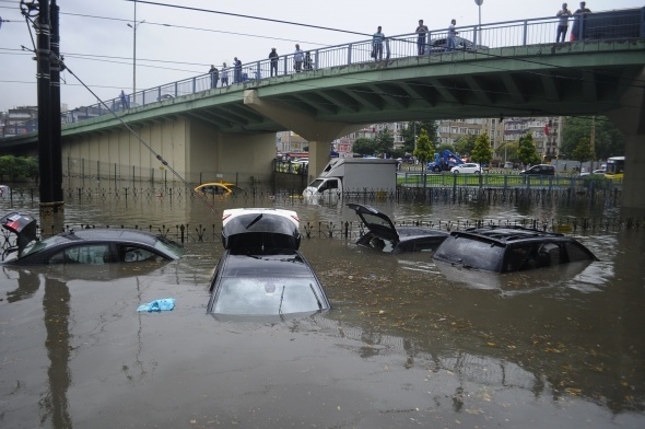 İstanbul'dan sel manzaraları 20