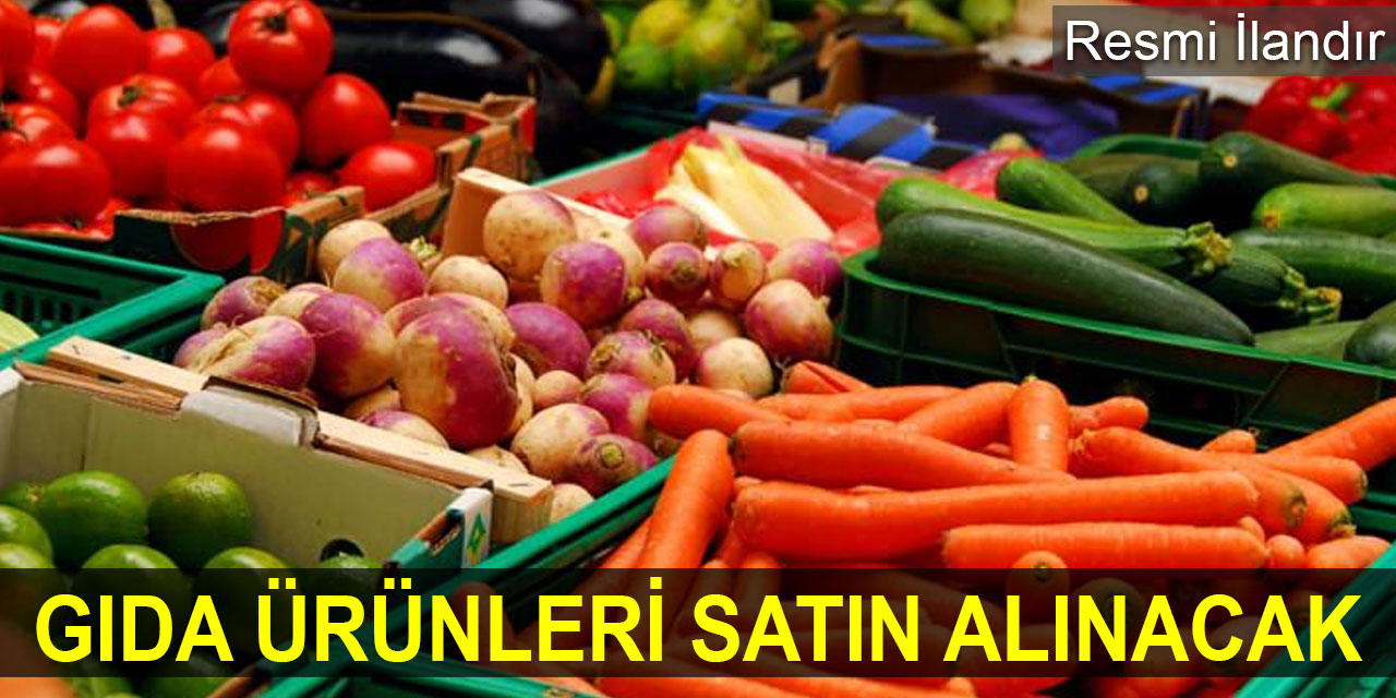 Gıda ürünleri satın alınacak