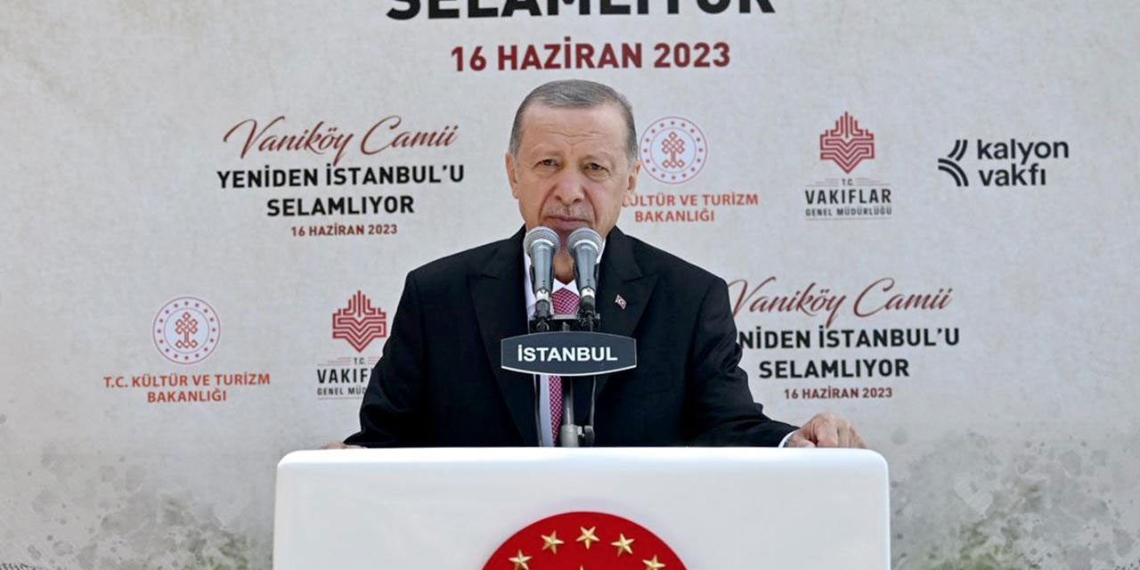 Recep Tayyip Erdoğan Vaniköy Camii açılında konuştu