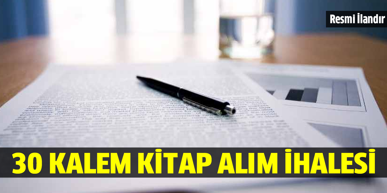 30 Kalem Kitap Alım İhalesi