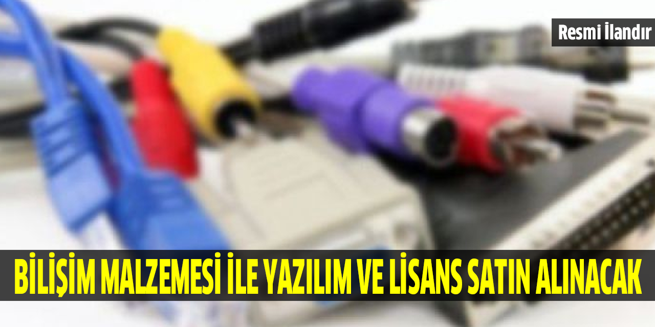 Bilişim Malzemesi İle Yazılım Ve Lisans Satın Alınacak