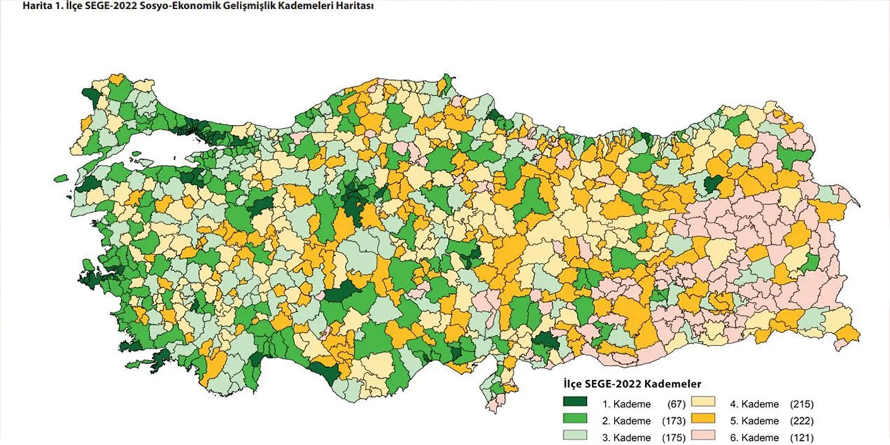 Türkiye'nin en çok gelişmiş ve gelişmemiş ilçeleri hangi ilde yer alıyor?