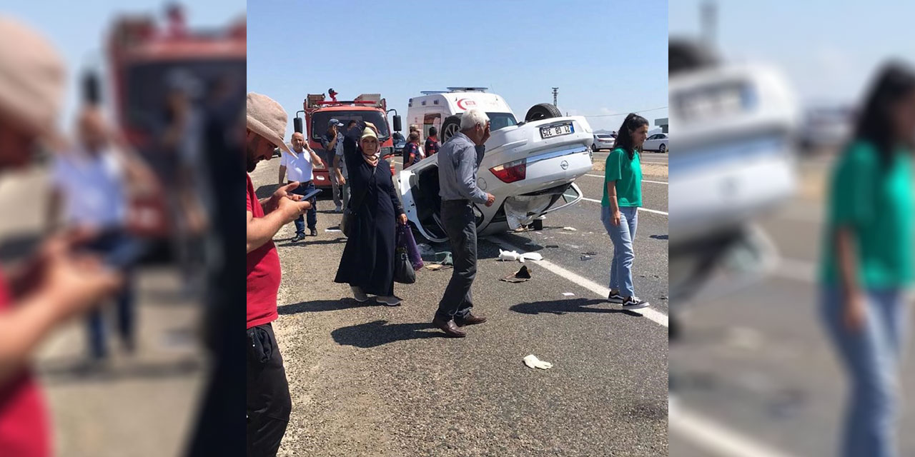 Diyarbakır’da feci kaza: otomobil takla attı!