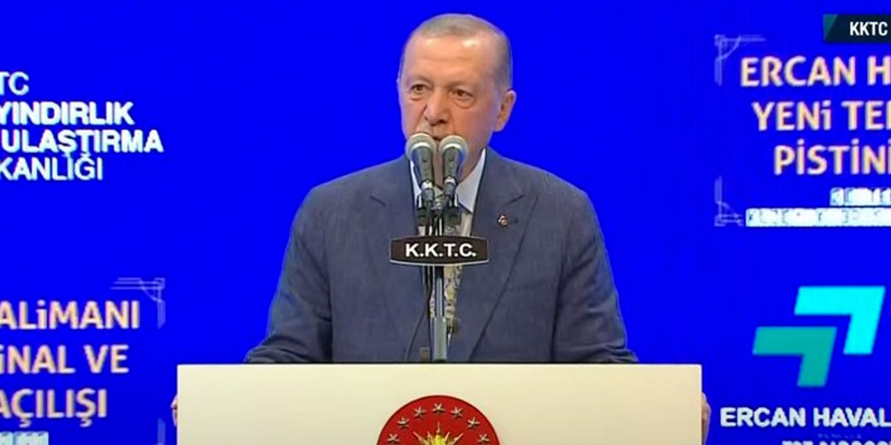 Cumhurbaşkanı Erdoğan, Ercan Havalimanı'nın açılışını gerçekleştirdi