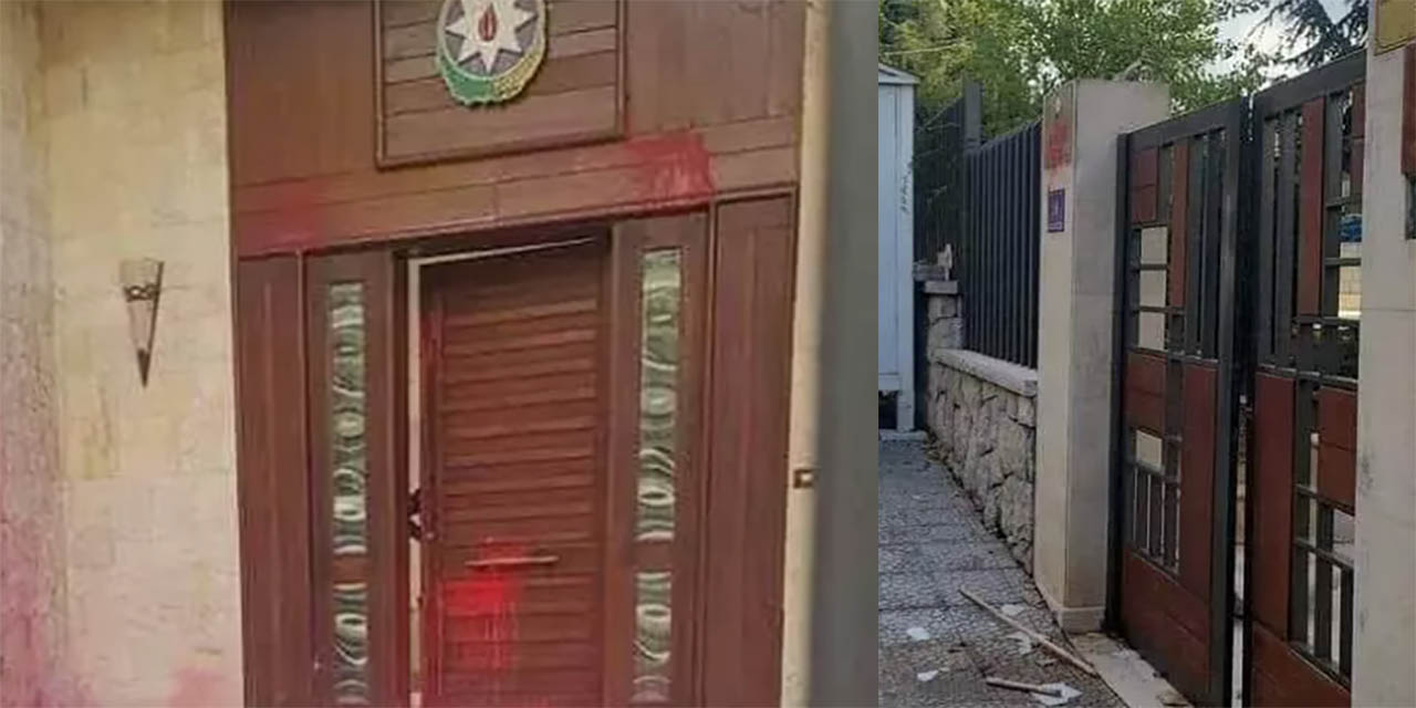 Ermenilerden Azerbaycan Büyükelçiliği'ne saldırı