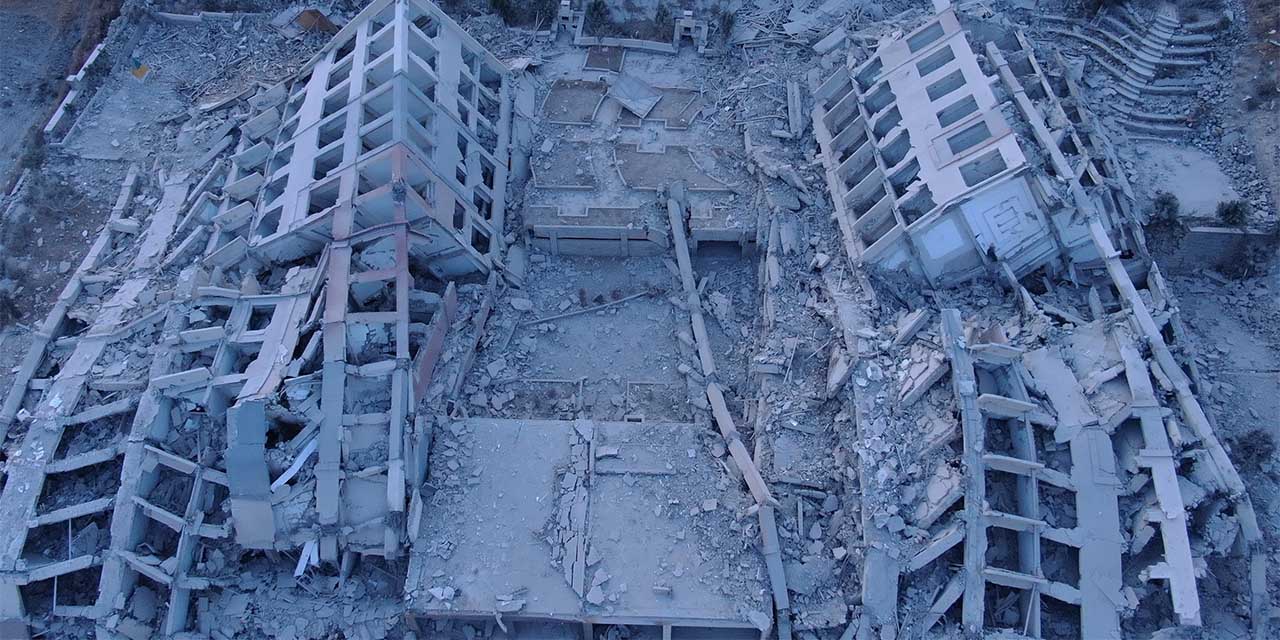 Hatay'da depremi andıran yıkım görüntüleri