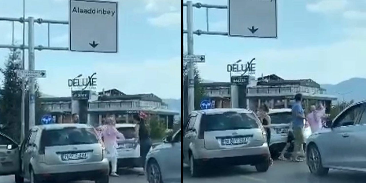 Bursa’da iki kadın trafikte birbirine girdi