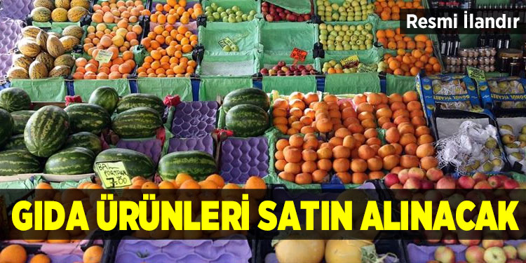 Gıda ürünleri satın alınacak