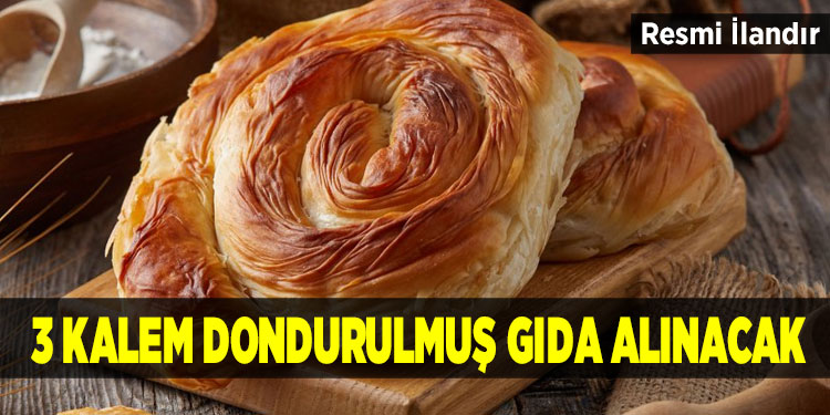 3 Kalem Dondurulmuş Gıda Alınacak