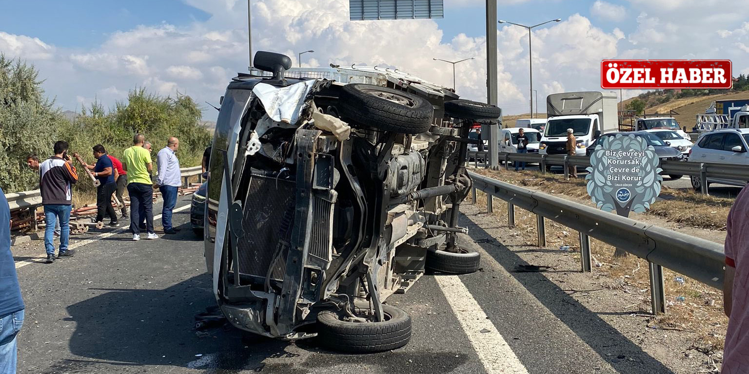 Ankara Çevre Yolunda trafik kazası: 2 yaralı!