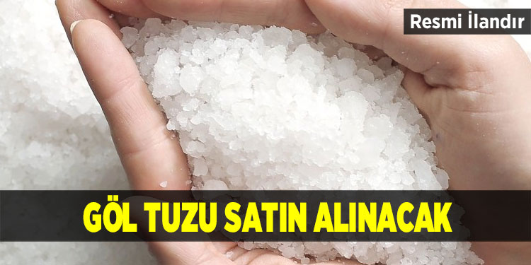 Göl tuzu satın alınacak