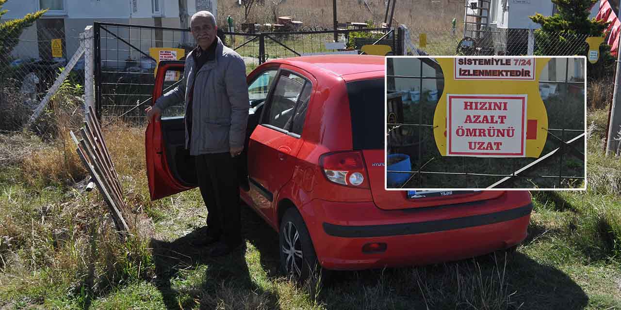 Eskişehirli köylünün trafik uyarıları dikkat çekiyor