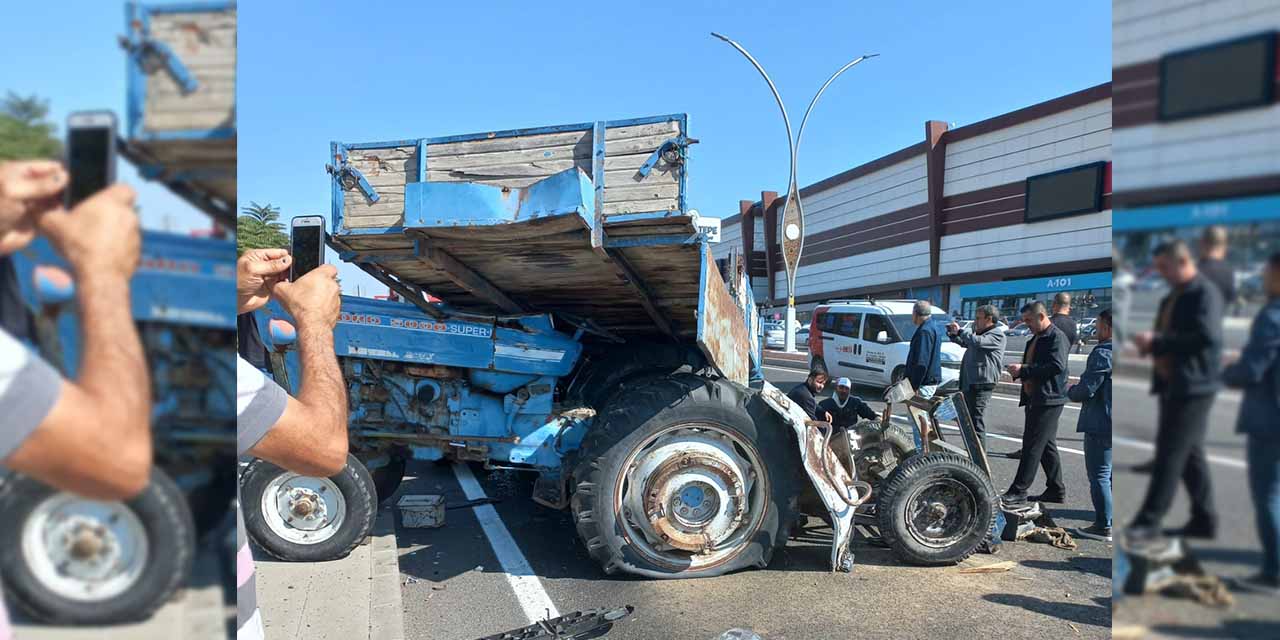 Ankara'da traktör kazasında 2 kişi yaralandı