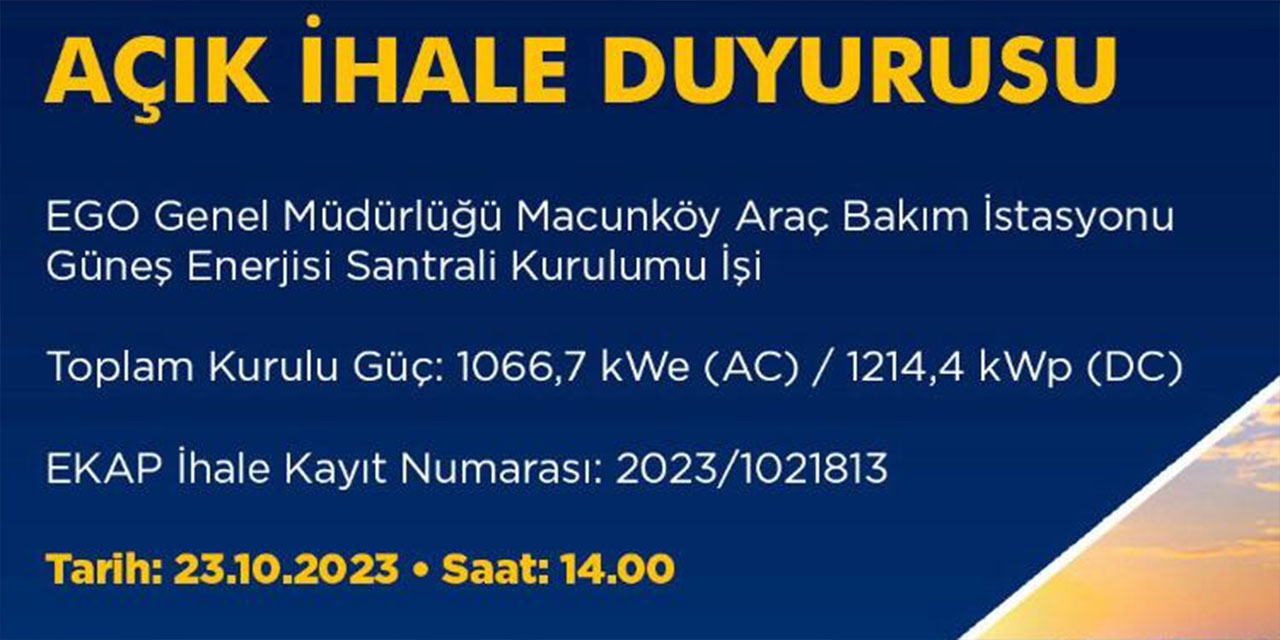 ABB'den güneş enerjisi santrali için açık ihale duyurusu!