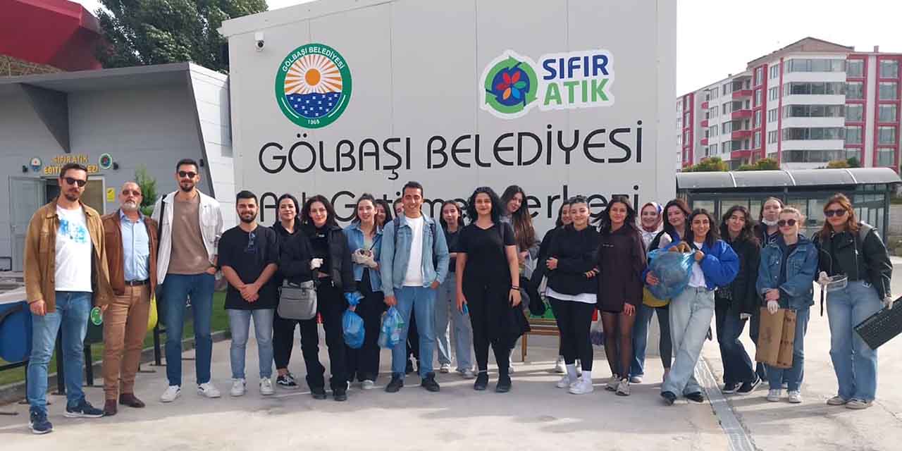 Üniversite öğrencileri Gölbaşı Atık Getirme Merkezini ziyaret etti