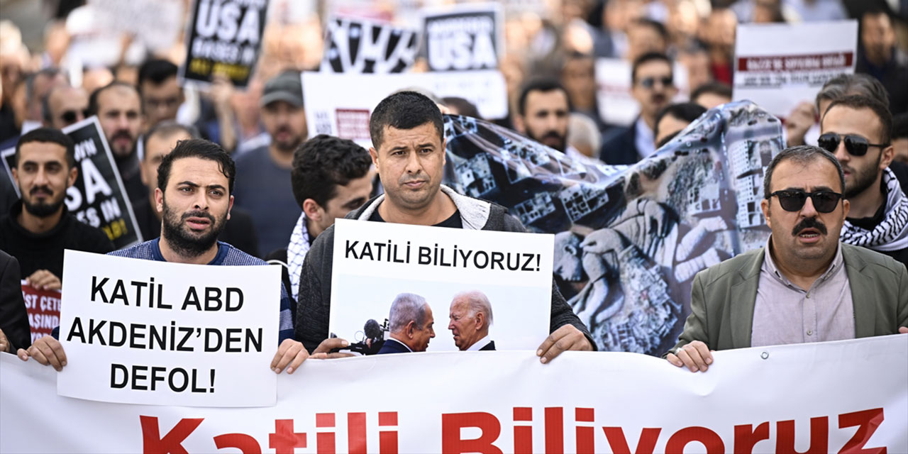 ABD Büyükelçiliği önünde İsrail protestosu!