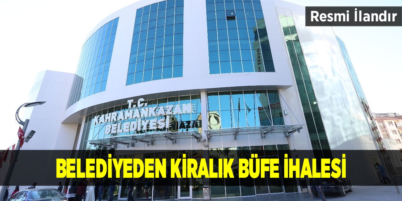 Belediyeden kiralık büfe ihalesi