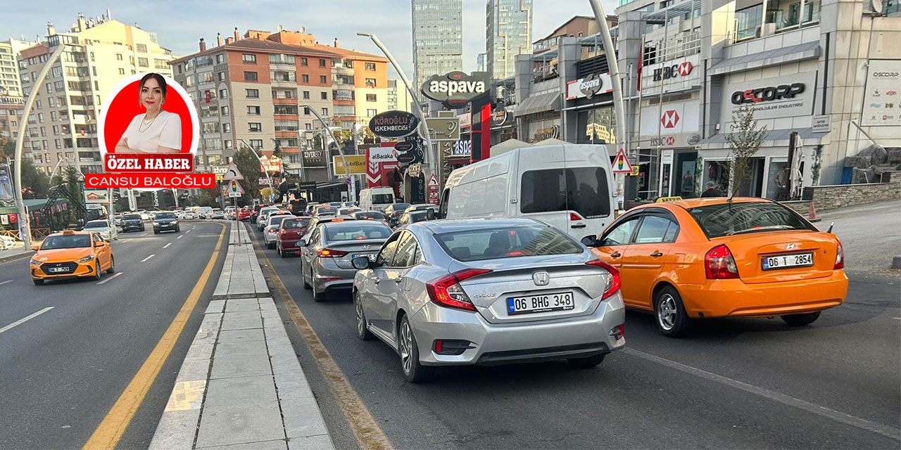 Ankara'da sabah saatlerinde trafik  yoğunluğu!