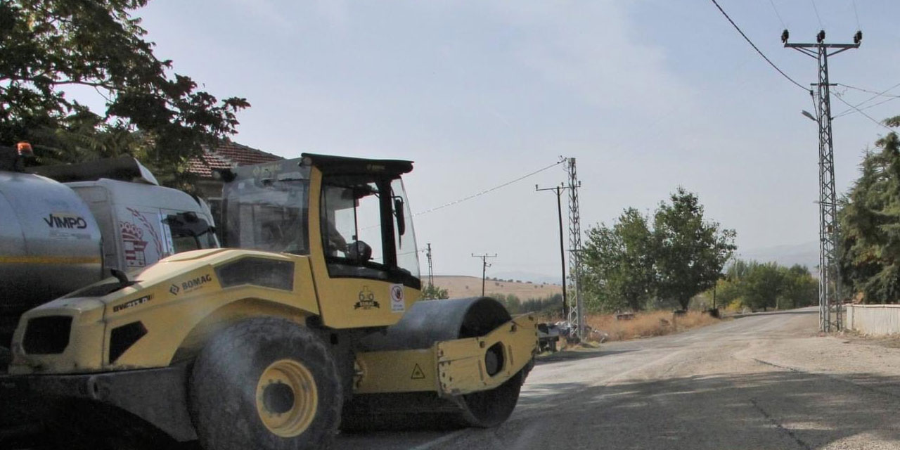 Ankara’nın Beypazarı ilçesinde altyapı çalışmaları hız kesmeden sürüyor