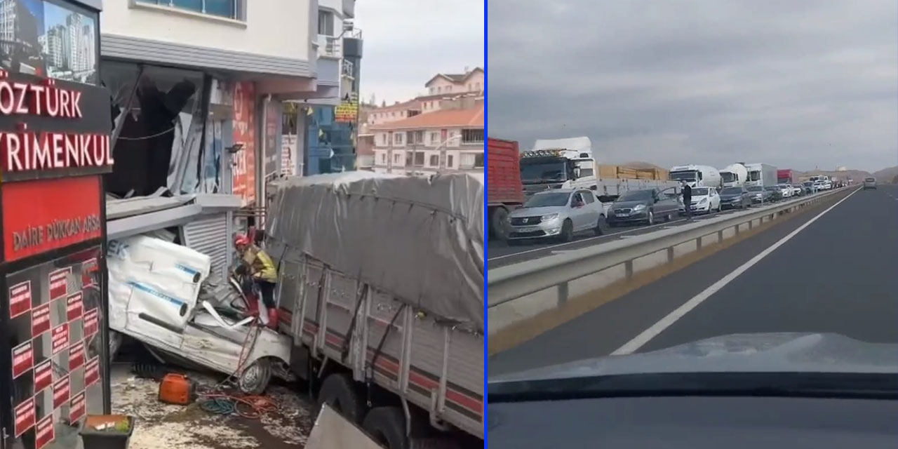 Mamak’ta freni patlayan kamyon dehşet saçtı: 1 kişi araçta sıkıştı, 2 kişi yaralandı