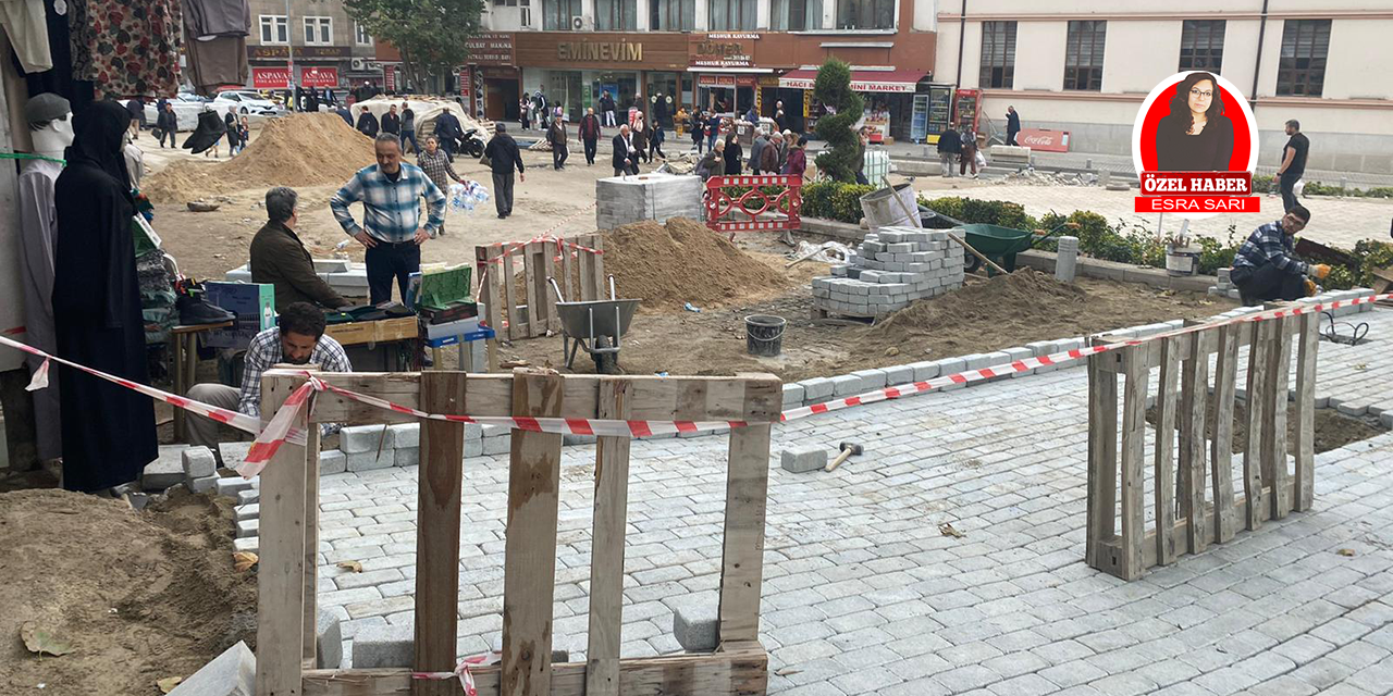 Ulus’ta Hacı Bayram Veli Caddesi yenileniyor