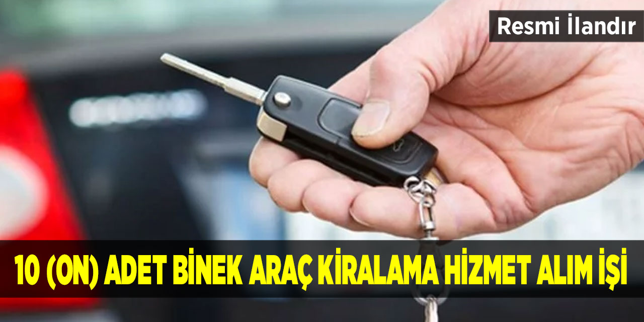 10 (On) Adet Binek Araç Kiralama Hizmet Alım İşi