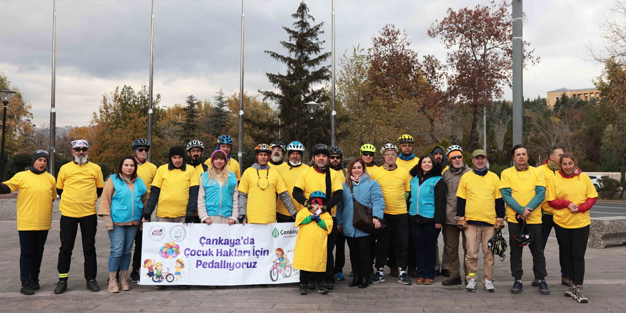 Çankaya'da Çocuklar için pedallar çevrildi