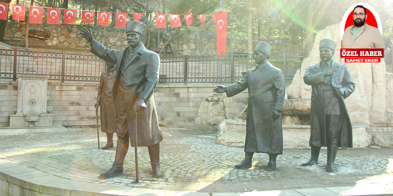 Dikmen Caddesi Keklikpınarı’nda yer alan Atatürk Parkı’ndaki heykellerin renginden vatandaş memnun değil!