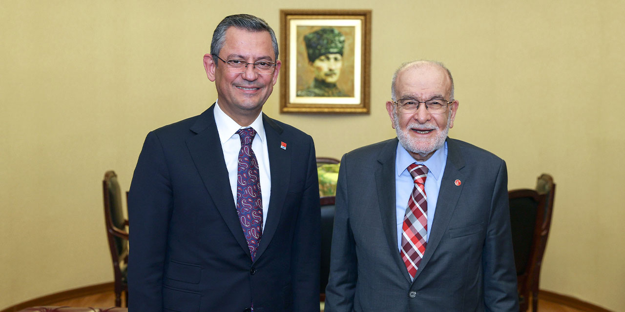 CHP Genel Başkanı Özgür Özel Saadet Partisi lideri Temel Karamollaoğlu ile görüştü