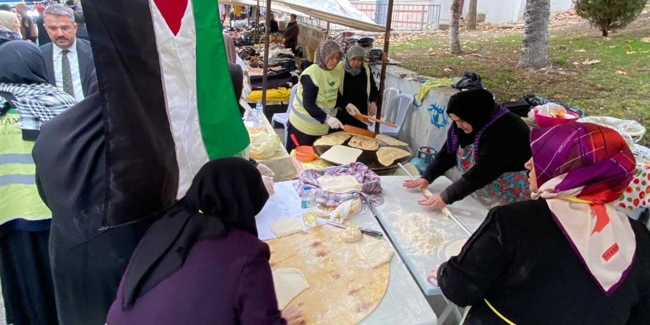 Pursaklar'da Gazze'ye destek olmak amacıyla kermes düzenlendi