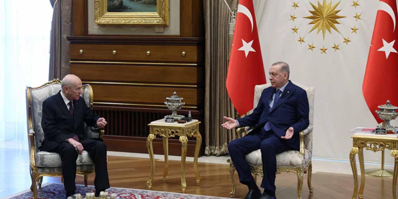 Cumhurbaşkanı Erdoğan, aday açıklaması öncesi MHP Lideri Bahçeli ile görüştü