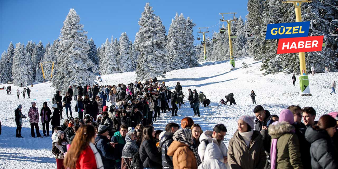 Uludağ'da insan seli yaşandı