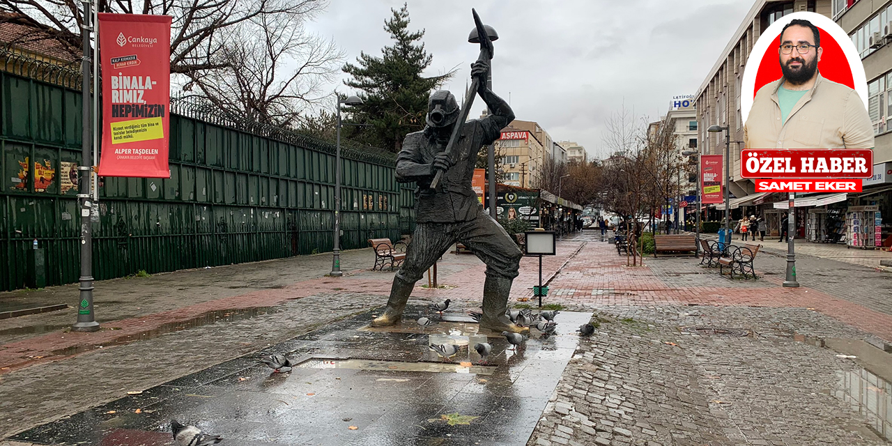 Ankara Çankaya'da Olgunlar Sokak Madenci Anıtı ve çevresi bakım istiyor