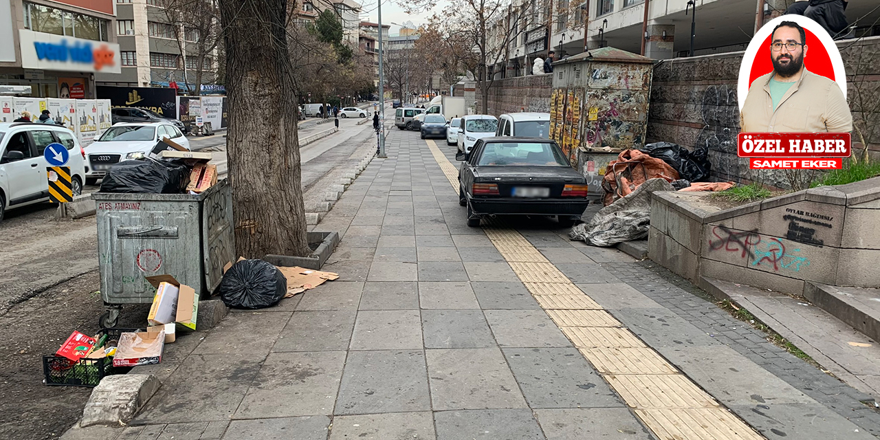 Ankara Çankaya ilçesinde sokaklar ve caddelerde kaldırımlar yıkık dökük! Engelli sarı çizgilerine araçlar park etmiş…