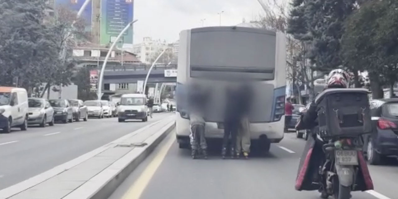 Başkent Ankara'da tehlikeli yolculuk kilometrelerce sürdü: Sürücülerin uyarılarına kulak asmadılar