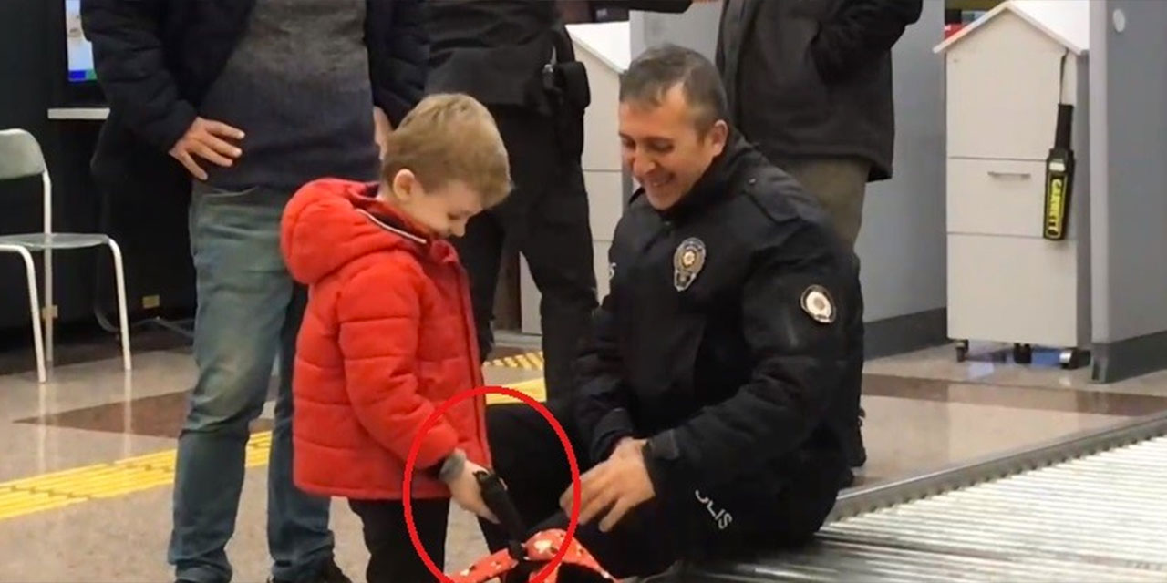 Havaalanına gelen çocuğun çantasından çıkanlar şaşırttı!