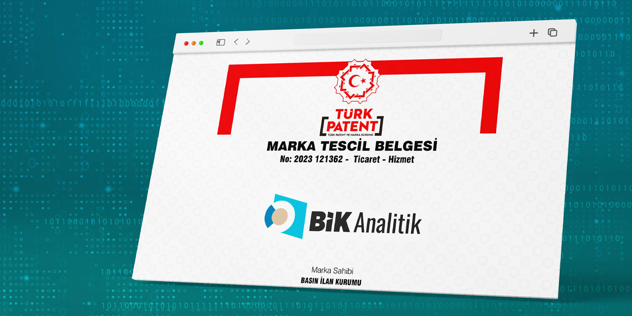 BİK Analitik, Türk Patent ve Marka Kurumu'ndan marka tescil belgesini aldı
