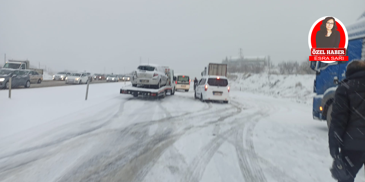 Başkentte etkili olan kar yağışı kazalara neden oldu! Ankara – Kırıkkale yolunda  kaza!