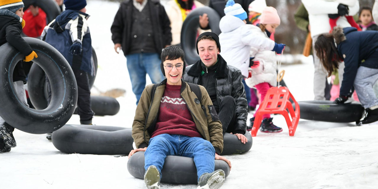 Beypazarı 'Kar ve Doğa Şenliği'yle güldü