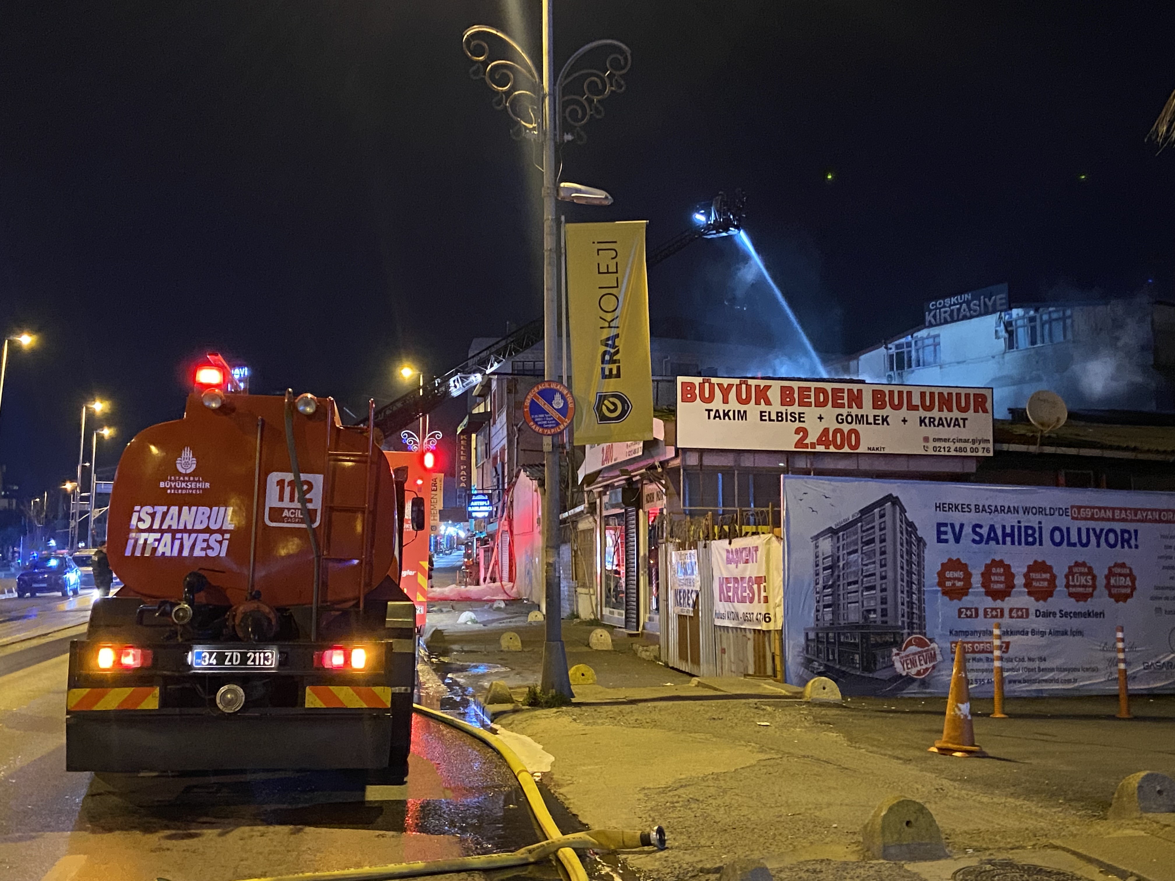 Gaziosmanpaşa'da iş yeri yandı