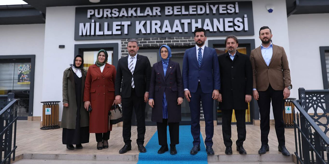 Pursaklar Belediye Başkanı Ertuğrul Çetin Alev Alatlı Millet Kıraathanesini ziyaret etti